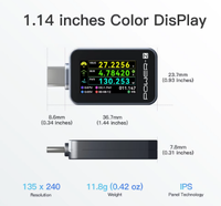 POWER-Z C240 Portable USB-C PD testeur de compteur de puissance numérique prise en charge 240W PD3.1 QC5.0 USB C voltmètre pour téléphone portable outil de Test