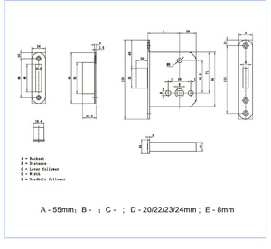 قفل نقر معتمد مقاوم للحريق مقاوم للسرقة متين مع فتح مفتاح خشبي أو - Product Image 4
