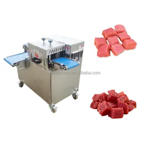 Automatic commercial electric chicken breast beef raw meat slicer cubing Cutting slicing machine chopped meat machine