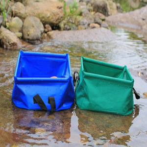 Portable 500d PVC <span class=keywords><strong>Pliable</strong></span> Bassin <span class=keywords><strong>20L</strong></span> <span class=keywords><strong>Pliable</strong></span> Seau D'eau Couvercle pour Camping Voyage Randonnée Pêche 10L Capacité 2mm - Product Image 3