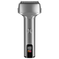 Afeitadora Eléctrica Digital Inteligente Premium Recargable de Triple Cuchilla para Rostro y Uso Doméstico, Lavable, con Batería de Larga Duración