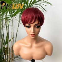 Aktion: 7$ Kurze Bob-Perücken, Glatt, Ohne Kleber, Echthaar-Perücken aus Vietnam, HD-Echthaar-Perücken für Schwarze Frauen
