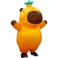 Costume de Mascotte Gonflable Capybara Viral, Tenue de Cosplay de Dessin Animé en Gros pour Halloween