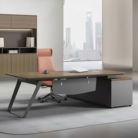 Bureau de direction de classe E0, mobilier de bureau moderne minimaliste de luxe, bureau de direction haut de gamme, table de président, grand bureau