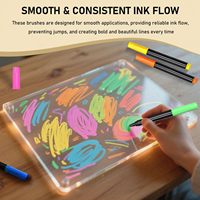 12 couleurs stylos effaçables marqueurs à pointe conique lavables marqueurs solubles dans l'eau sans poussière pour enfants école LED tableau de notes