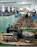 Máquina de Remo de Agua de Madera, Equipo de Gimnasio Profesional, Duradero y de Calidad, para Entrenamiento Cardiovascular