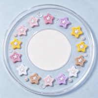 Charmes pour ongles en résine 3D en forme d'étoile, paillettes argentées, pentagramme, décorations pour ongles, couleur macaron, mini étoiles, ornements pour ongles pour manucure DIY