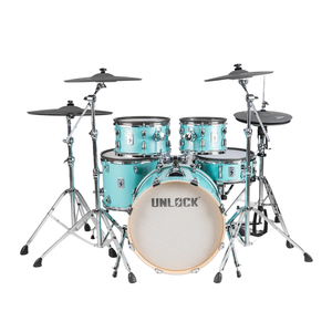 Kit de Grosse Caisse Tom Vert UNLOCK Pro 8 Style Rétro BarbieCore Système Hybride Compatible Ro*YA* Peau Maillée Améliorée Design Esthétique - Product Image 6