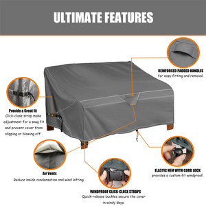 BEELAND <strong>Grey</strong> All Weather Protection Garden Patio Furniture <strong>Cover</strong> Set Waterproof Outdoor <strong>Sofa</strong> <strong>Cover</strong> - Product Image 3