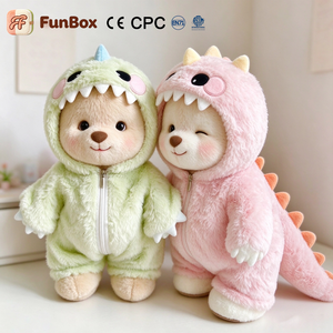 <span class=keywords><strong>Muñeco</strong></span> <span class=keywords><strong>de</strong></span> Peluche Funbox Estilo Dinosaurio <span class=keywords><strong>de</strong></span> 30 cm, <span class=keywords><strong>Muñeco</strong></span> <span class=keywords><strong>de</strong></span> Peluche Mediano Lina Knuckle Bear para Vestir - Product Image 1