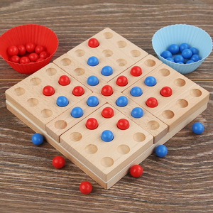 Làm Thế Nào Bán Bằng Gỗ <span class=keywords><strong>Fidget</strong></span> Vuông Đồ Chơi Lật Hội Đồng Quản Trị Cờ Vua Cầu Vồng Clip Bead Trận Chiến Trò Chơi Xoay Hàng Trẻ Em Câu Đố Cho Trẻ Em Quà Tặng - Product Image 3