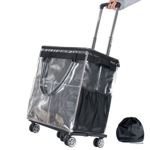 Vente directe d'usine, chariots de courses pliables en polyester, miniatures, réutilisables, portables et économiques - Product Image 6