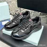Nouvelles baskets décontractées pour hommes en cuir véritable et maille, style designer, modèle American Cup, pour l'été, avec semelle EVA pour la marche en extérieur