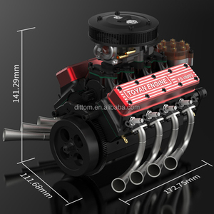 Bộ mô hình động cơ xăng kim loại <span class=keywords><strong>V8</strong></span> mini 1/10 TOYAN FS-V800WGPC, 8 xi-lanh, 4 thì, làm mát bằng nước - Product Image 5