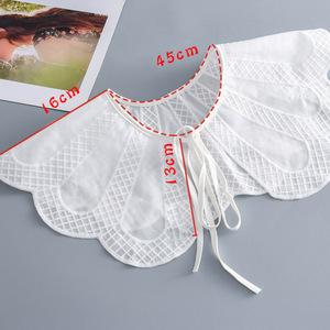 Accessori di abbigliamento multifunzionali eleganti donne ragazze ricamate disegni di fiori in pizzo staccabile scialle falso collo forgiato - Product Image 4