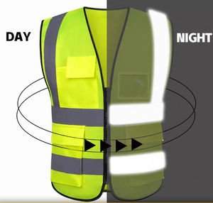 Chaleco reflectante de seguridad de alta visibilidad y bajo precio de buena calidad, chaleco de seguridad de venta directa de fábrica, impresión gratuita personalizable - Product Image 4