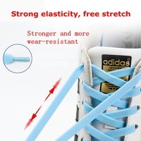 Élastique à dégagement rapide 1 seconde plat sans attache pour lacet paresseux serrure en métal avec accessoires de chaussures en Polyester magnétique