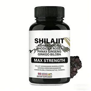 Suplemento Natural Orgánico de Shilajit del Himalaya, Marca State-owned Capital, Shilajit Gold Ashwagandha, Cápsulas de Shilajit Puro - Product Image 1