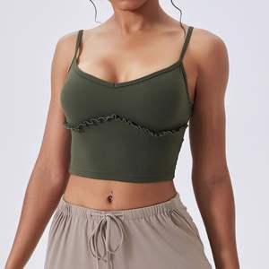 Under <span class=keywords><strong>Lulu</strong></span> Custom European American Cross-border New Naked Fine Sling Bra Secado rápido All-Match Slimming Fitness <span class=keywords><strong>Bar</strong></span> para mujeres - Product Image 3