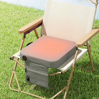 Anjuny Coussin de siège chauffant en cuir pour stade Coussin de chaise de camping en mousse 5V USB tendance pour le bureau et l'extérieur.
