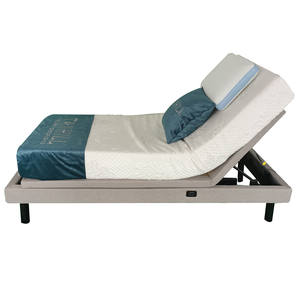 Mecanismo de 4 motores independiente, <span class=keywords><strong>cama</strong></span> de masaje eléctrica ajustable con inclinación de cabeza y soporte lumbar - Product Image 1