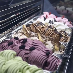 Factory Price Glass Gelato Dipping Cabinet Showcase Display Cabinet Ice Display Showcase - Product Image 6
