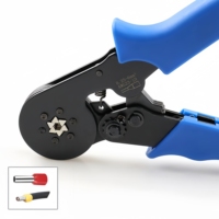 Pince à sertir solaire industrielle en acier au carbone à mâchoires lisses pour embouts carrés, gaine de câble, manchons de câble, dénudeur de cosses, bornes DIY