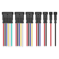 Kit Modifikasi Kabel Otomotif Seri 15 1P6P Soket Lampu Ambient Jaket PVC Tahan Air 0.1m Kabel Konduktor 1.5mm Male/Female