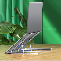 Support pour Ordinateur Portable/Tablette en Alliage d'Aluminium Noir et Argenté, 16'' et 18'', Vente Chaude Directe Usine Chine