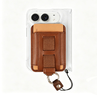 Portefeuille magnétique en cuir de luxe pour affaires, porte-cartes magnétique super puissant, accessoire pour Apple iPhone Duo