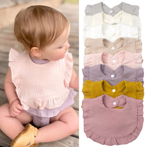Babero para Bebés con Volantes Florales, Toalla de Saliva para Bebés, Paño de Algodón Suave para Recién Nacidos, Niños Pequeños, Baberos Nuevos - Product Image 2
