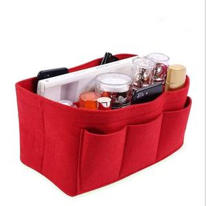 OEM özel Logo yeniden taşınabilir makyaj çantası keçe büyük kapasiteli suya dayanıklı çevre dostu günlük kullanım seyahat kozmetik depolama - Product Image 3