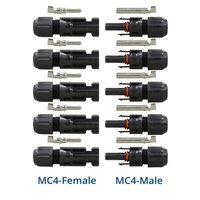 Connecteur MC de panneaux solaires étanches de 4mm pour câble PV Adaptateur rond ABS de 6mm avec connecteur d'alimentation solaire de type cc 1P évalué 30A