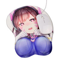 Tapis de souris 3D personnalisé avec repose-poignet en silicone - Design de jeu de dessin animé, stock disponible