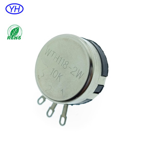 Chiết áp quay màng Carbon tròn 28mm 1K 2K 5K 10K 50K 100K 500k 1m với chiết áp 118 2W với trục nhựa - Product Image 5