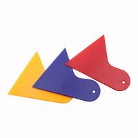 Raclette de nettoyage pour film de vitre de voiture, raclette triangulaire épaissie en forme de calebasse, raclette en plastique PP pour le remplissage des interstices et la protection des bords