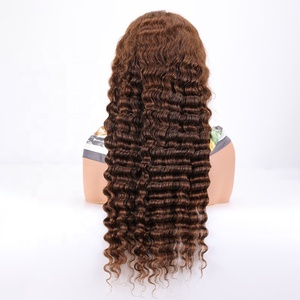 วิกผมแท้ 100% Remy แบบผูกเชือกด้านหน้า 13x4 HD Lace ลอนบอดี้<span class=keywords><strong>เวฟ</strong></span> ความหนาแน่น 180% ขายส่ง <span class=keywords><strong>สี</strong></span>น้ำตาลช็อกโกแลต ผมเวอร์จิ้นแท้เหมือนจริง ยาว - Product Image 6