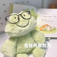 Peluche Grenouille Souriant en Gros – Adorable Animal en Peluche Vert pour Câliner et Dormir – Cadeau d'Anniversaire pour Femmes et Filles
