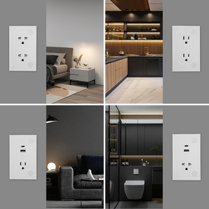 Enchufe de Pared Inteligente WiFi Estándar Estadounidense de 2 Tomas con Panel Táctil de Vidrio Templado para la Aplicación Smart Life, Control por Voz de Alexa y <span class=keywords><strong>Google</strong></span> Home - Product Image 5