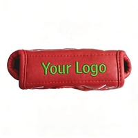 Housse de tête de club de golf haut de gamme en cuir PU imperméable avec logo brodé personnalisé, fermeture magnétique ou à bande auto-agrippante