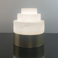 Pequeña y moderna lámpara de mesa de mármol natural de lujo Simple iluminación de cabecera de alabastro español para la decoración del hogar o del hotel