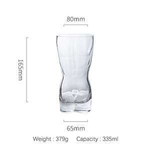 Chope à bière créative en verre cristal, en forme humaine, personnalisée et peinte, design artistique moderne, exclusive pour bars et KTV, motif Femme Héroïque, grande taille pour bière pression - Product Image 5