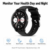 Montre connectée ZL02, moniteur de fréquence cardiaque, tension artérielle, SpO2, boîtier en aluminium, écran rond, logo personnalisé, OEM, vente en gros