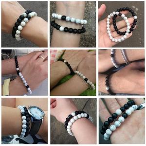 Hot 2 pz/set 7 stile di pietra naturale Yoga braccialetto di perline di moda gioielli bracciali e braccialetti da uomo grande regalo ciondolo gioielli amici - Product Image 2