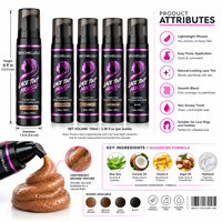 Bagues de couleur organiques longue durée, imperméables, à séchage rapide, pour un match parfait au teint naturel, avec conception personnalisée gratuite, pour usage domestique, OEM ODM