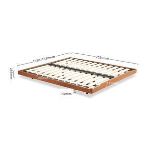 Tatami de madera sólida sin cabecero, cama suspendida moderna de estilo nórdico, marco de cama baja de madera dura - Product Image 4