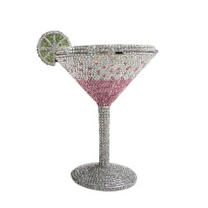 Sac de soirée élégant haut de gamme en cristal pour cocktail <span class=keywords><strong>Martini</strong></span>, avec chaîne amovible, décor en strass, sac pour femme - Product Image 5