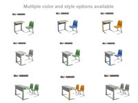 Ensemble de mobilier scolaire au design moderne table et chaise d'étudiant double pour une utilisation en classe à l'université et à l'école