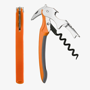 Sacacorchos de camarero de dos pasos Murano de tacto suave con logotipo personalizable y espiral antiadherente - Product Image 2