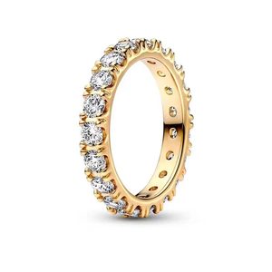 Anillo Panjia <span class=keywords><strong>Infinity</strong></span> <span class=keywords><strong>Halo</strong></span> con Incrustaciones de Circonia Cúbica Plateada, un Regalo Exquisito para Bodas, Compromisos y Fiestas, que Simboliza - Product Image 3